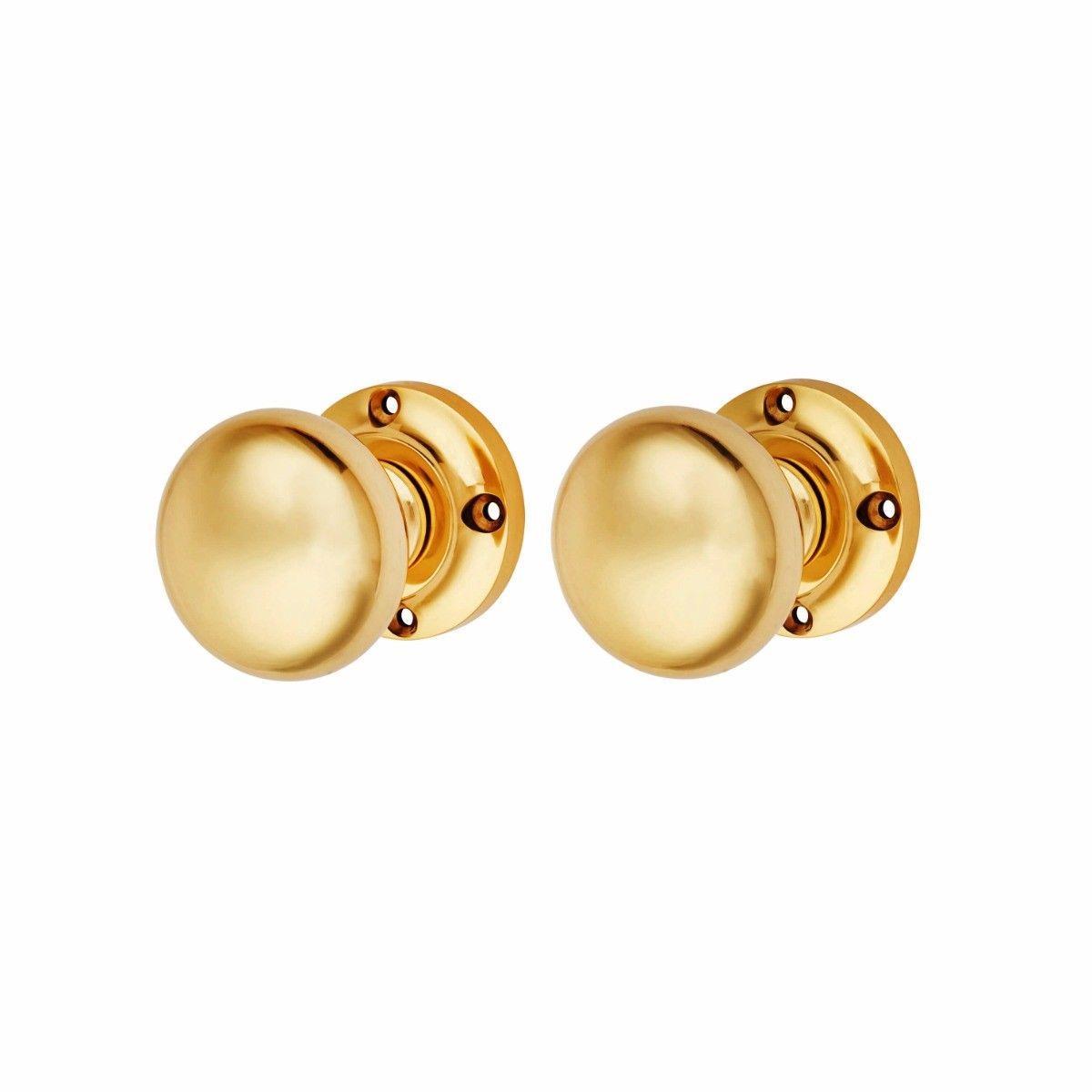 Vic Mortice Knob Brass With Screws Pack of 2 (1 Pair) 9280 (Parcel Rate)