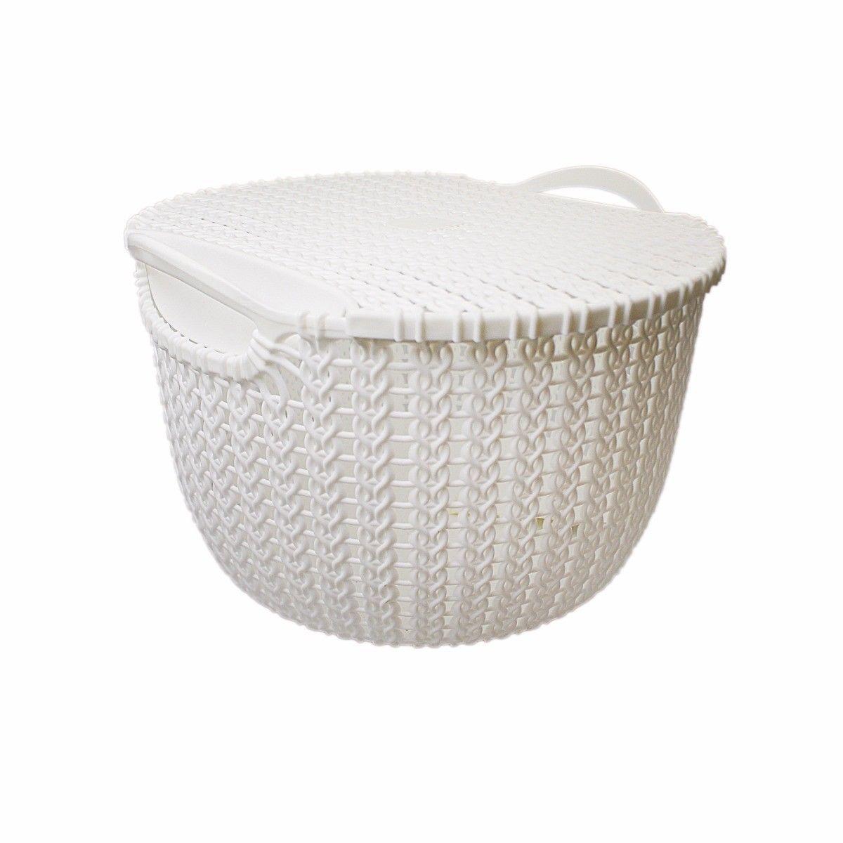 Rattan Style Multi Use Plastic Fruit Basket Storage Basket 25cm x 16cm 4840 (Parcel Rate)