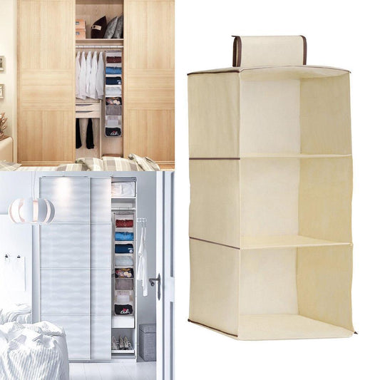 3 Shelf Anti-Mold Eco-Friendly Home Hanging Storage Closet Tidy 1312 (Parcel Rate)