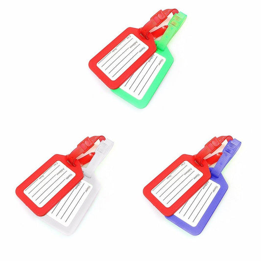 Pack of 2 Large Keyring Name Tags 9cm x 5cm Assorted Colours   3025 (Large Letter Rate)