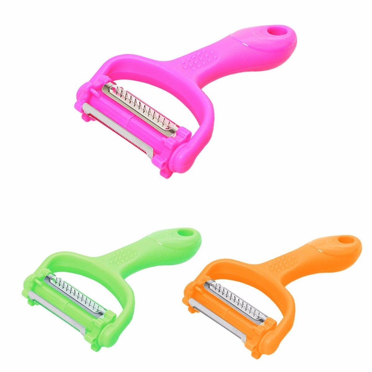 Multifunctional Plastic Peeler And Cutter Ideal For Kitchen Use 3 Colours  4774 (Large Letter Rate)