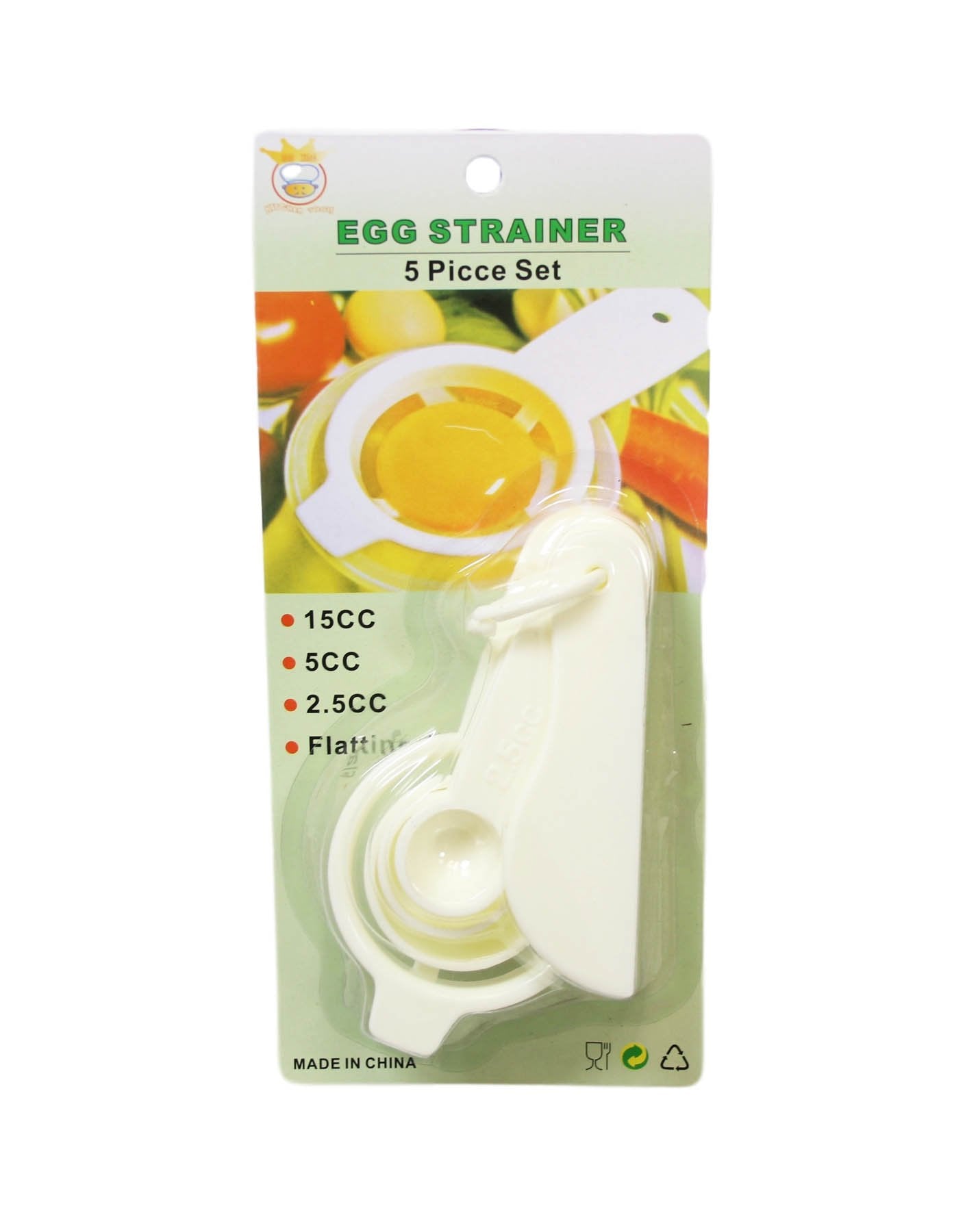 5 Piece Egg Strainer Tool With Cooking Spoons and Knife Perfect Baking Set 3623 (Parcel Rate)p