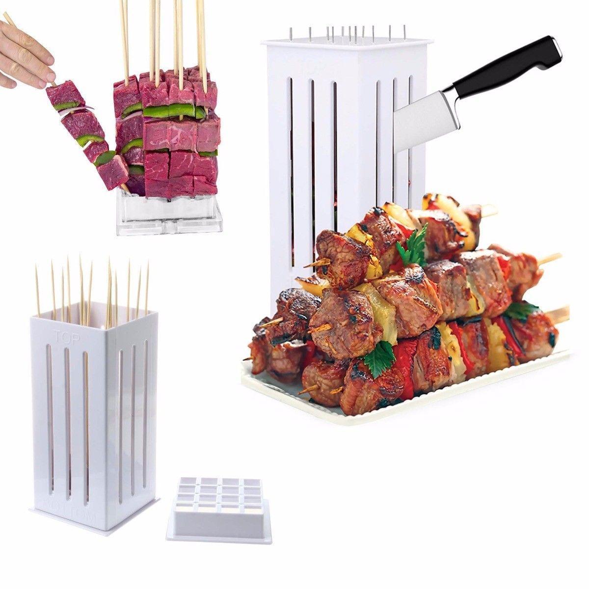 BBQ Grill Brochette Express Meat Beef Food Slicer Grill Kebab Maker Box Kit Tool 4812 (Parcel Rate)