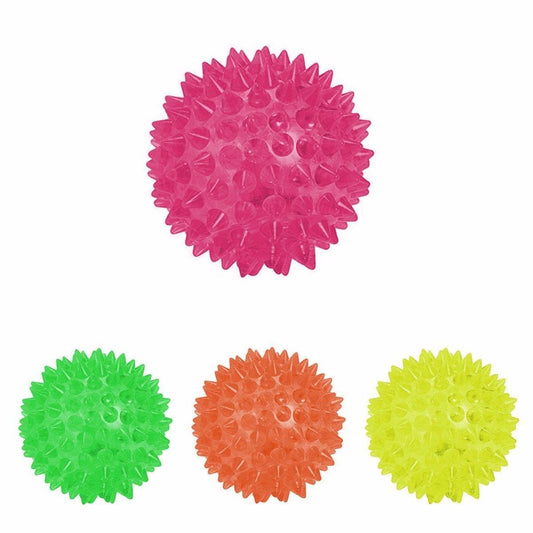 Flashing Light Up Spikey High Bouncing Balls Novelty Sensory Hedgehog Ball 4827 (Parcel Rate)