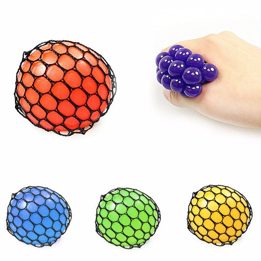 New Squishy Gooky Cripper Mesh Ball Squeeze Stress Ball Various Colours Gift Party   4549