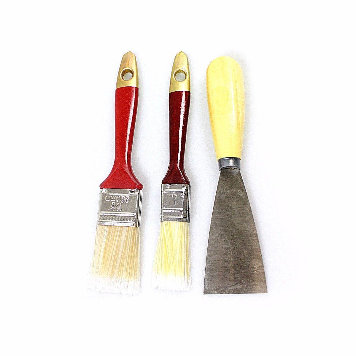 Home Decorating Paint Brushes and Scraper Pack of 3  3251 (Parcel Rate)