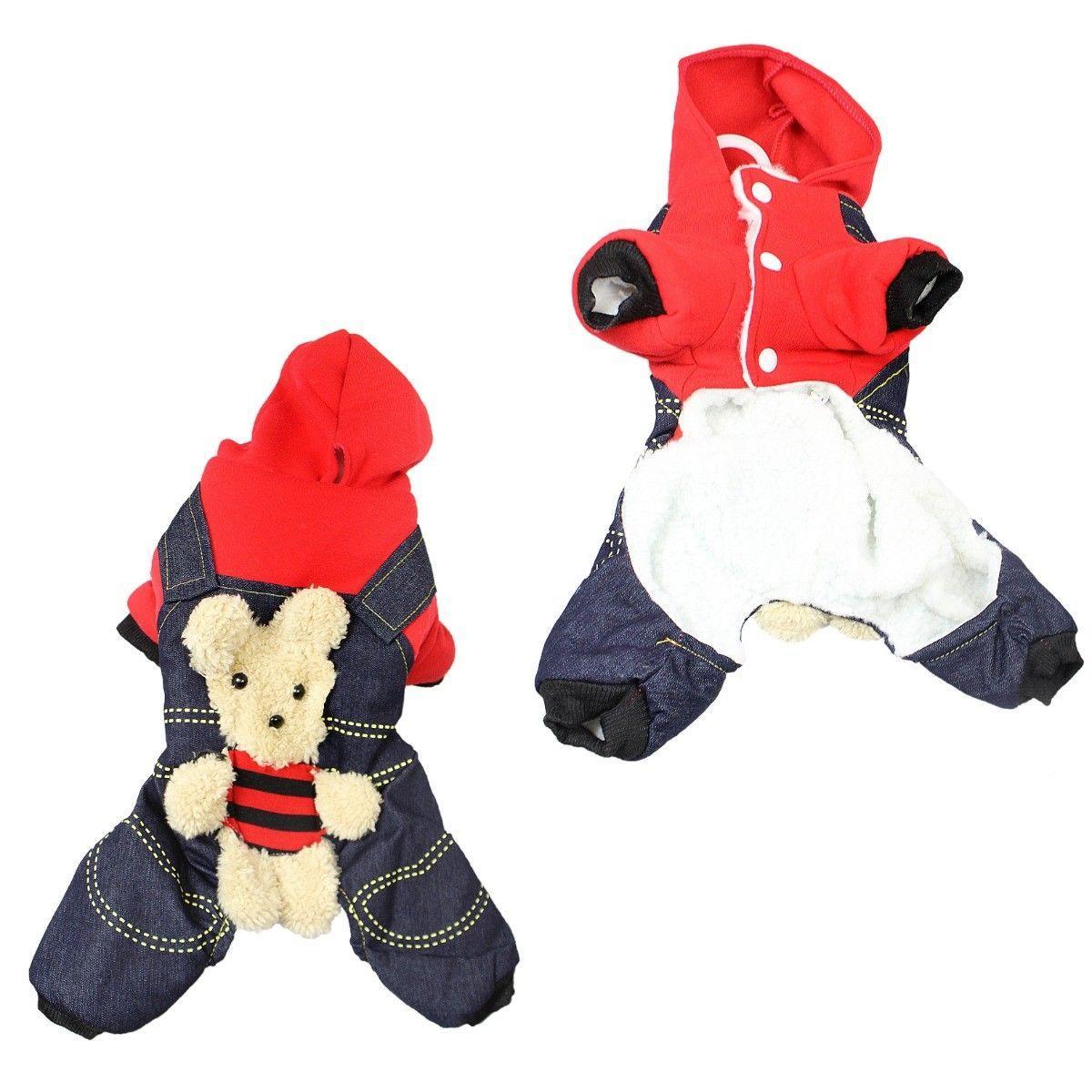 Cute Teddy Style Dog Pet Harness Style Fabric Jacket In 2 Designs Size Small 1812 (Parcel Rate)