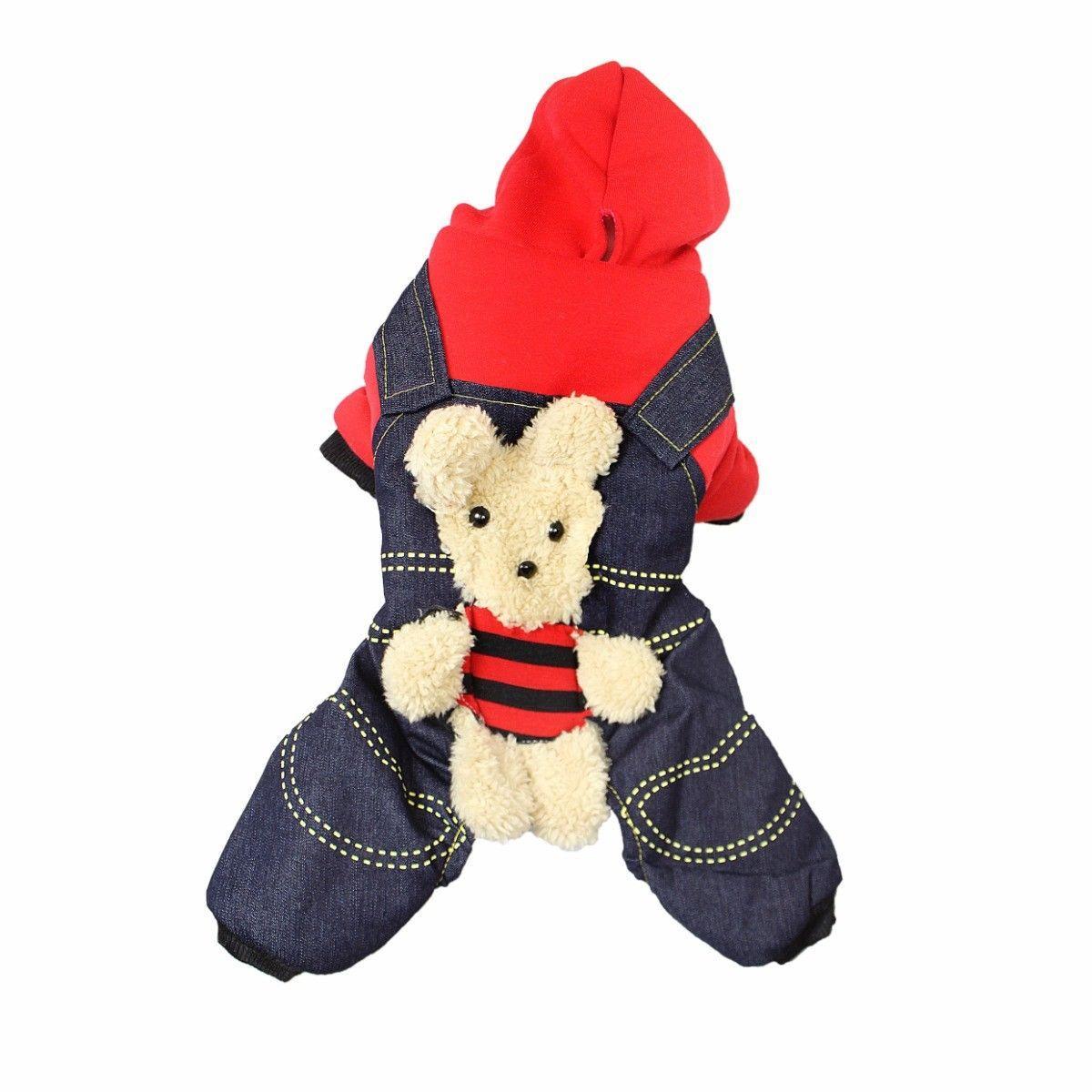 Cute Teddy Style Dog Pet Harness Style Fabric Jacket In 2 Designs Size Small 1812 (Parcel Rate)