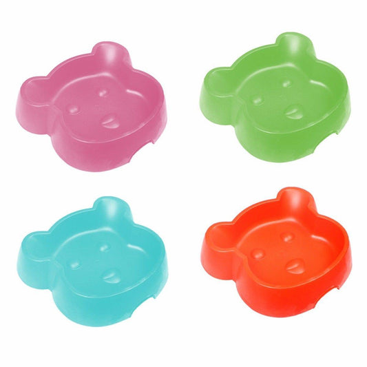 Plastic Assorted Colour Pet Feeding Tray In Dog Shape 13cm  2020 (Parcel Rate)