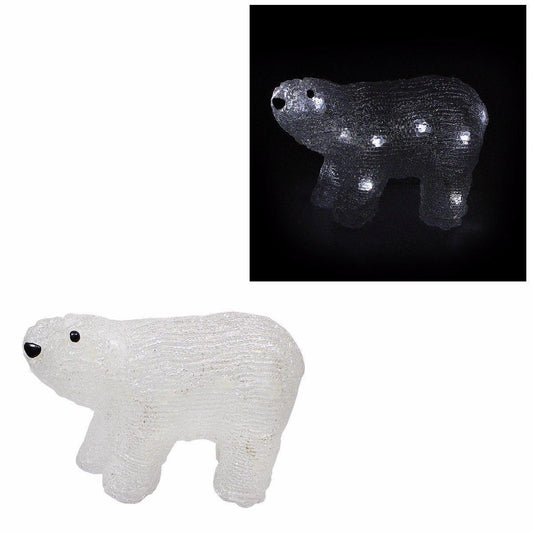 Acrylic 20 LED Christmas Decor Polar Bear Figure x 1 Both Indoors & Outdoors Use   4719 (Parcel Rate)