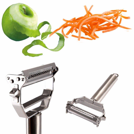 2 In 1 Ultra Sharp Stainless Steel Smart Peeler Courgette Grater & Slicer 4823 (Large Letter Rate)