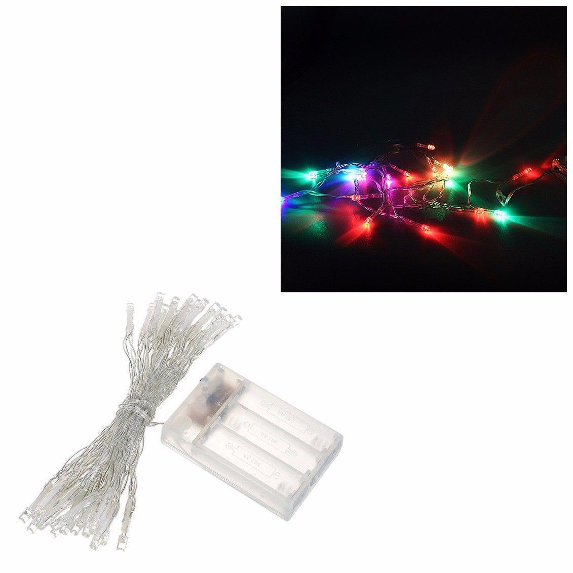 20 x LED Multi-Coloured Christmas Fairy Lights, Battery Operated 4705 (Parcel Rate)