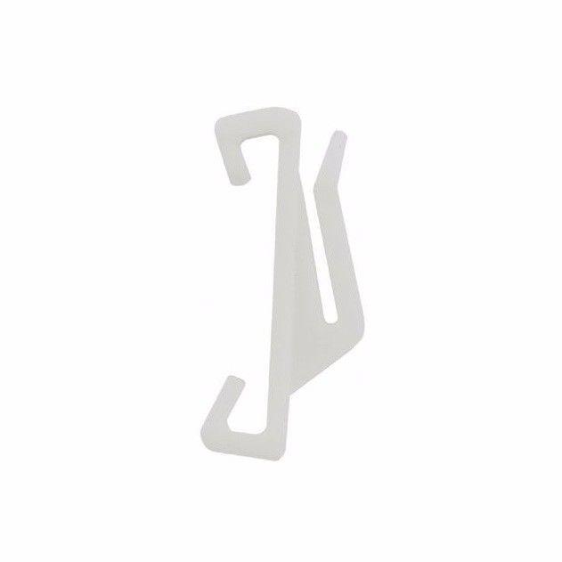 24 x Solo Gliding White Curtain Glider Rail Runner Hooks / Catch 8856 (Large Letter Rate)
