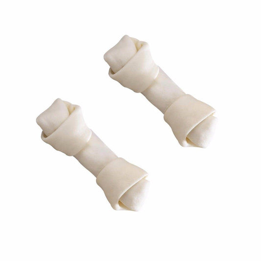 Munch & Crunch Busters Choice Knotted Bone White Pack of 2, Natural and Low Fat    4039 (Parcel Rate)