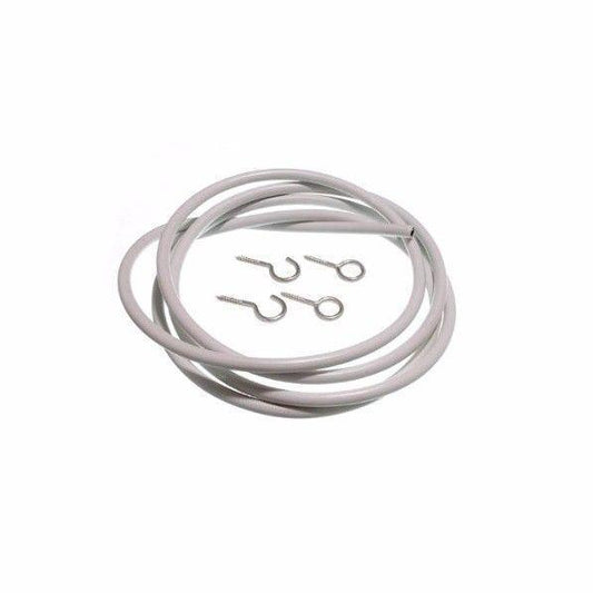 2.4 Metre Curtain Wire Ideal For Multi Use Includes Wire 2 Hooks 2 Eyes Home 0254 (Parcel Rate)