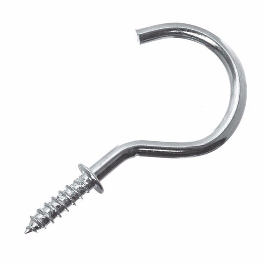 Value Pack Cup Hooks Chromed 1-1/4'' Pack Of 12 Home Diy 0189 (Large Letter Rate)
