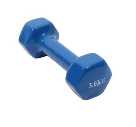 Blue/Red/ Vinyl Fitness Dumbbell 1 Piece 3kg For Fitness Boxing Home Gym 4591