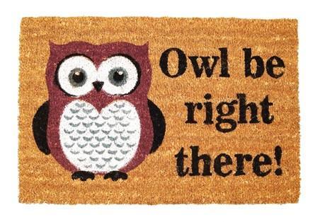 Coir Door Mat Owl Design 4019 (Parcel Rate)