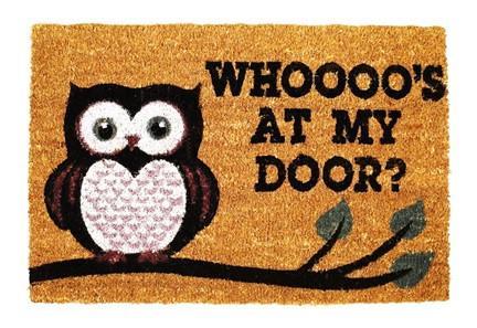 Coir Door Mat Owl Design 4019 (Parcel Rate)