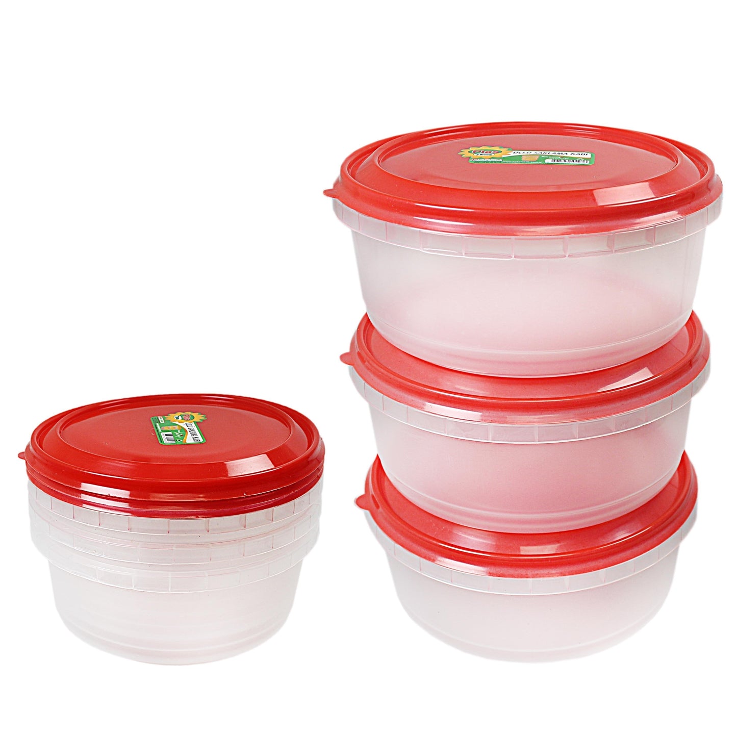 3 Pack Round Plastic Food Container Storage Box 7cm x 15cm  H0936 (Parcel Rate)