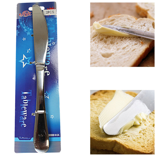 High Quality Steel Butter Knife Pack Of 2 0796 (Parcel Rate)