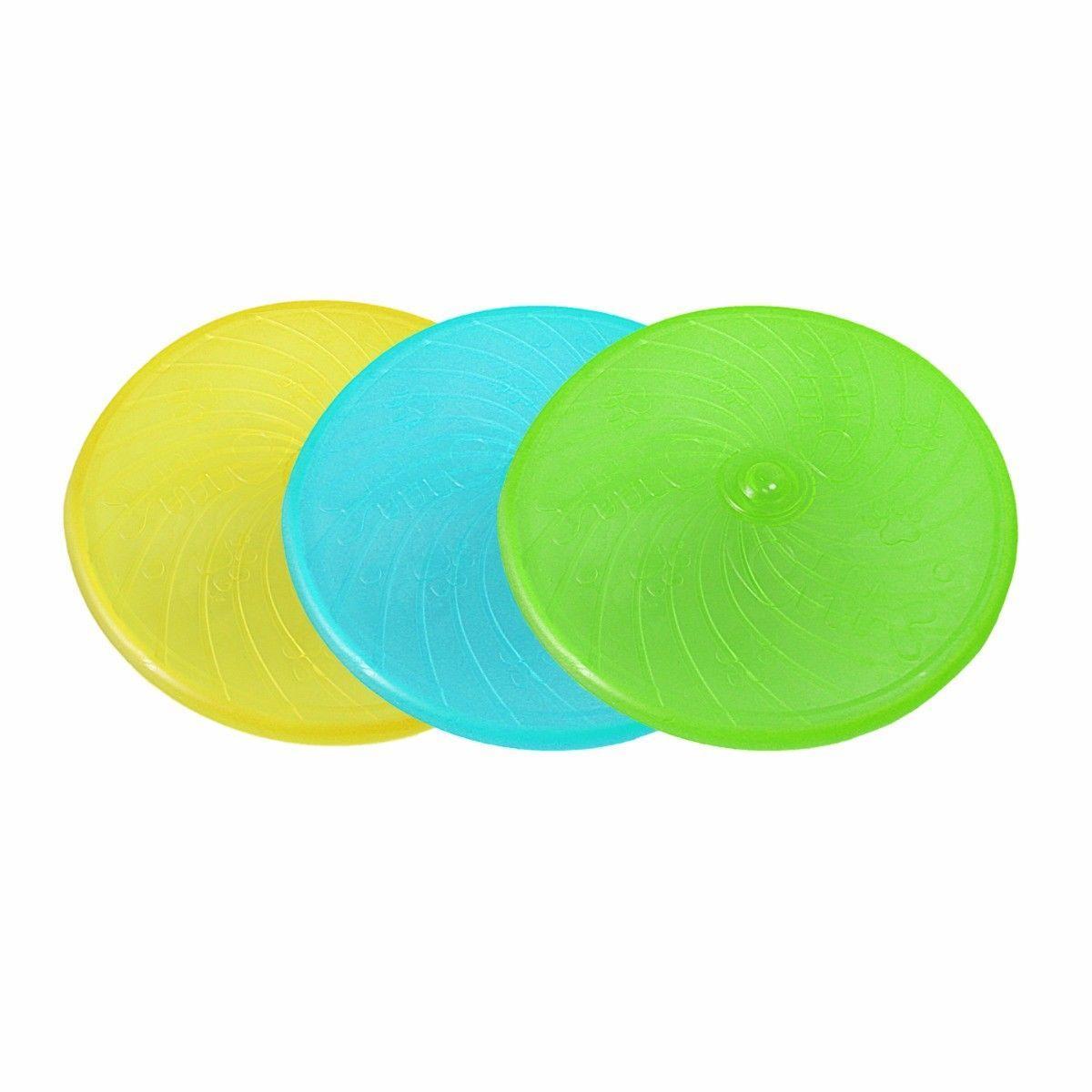 Dog Pet Training Soft Throwing Frisbee Flying Disc Assorted Colours 3043 (Parcel Rate)