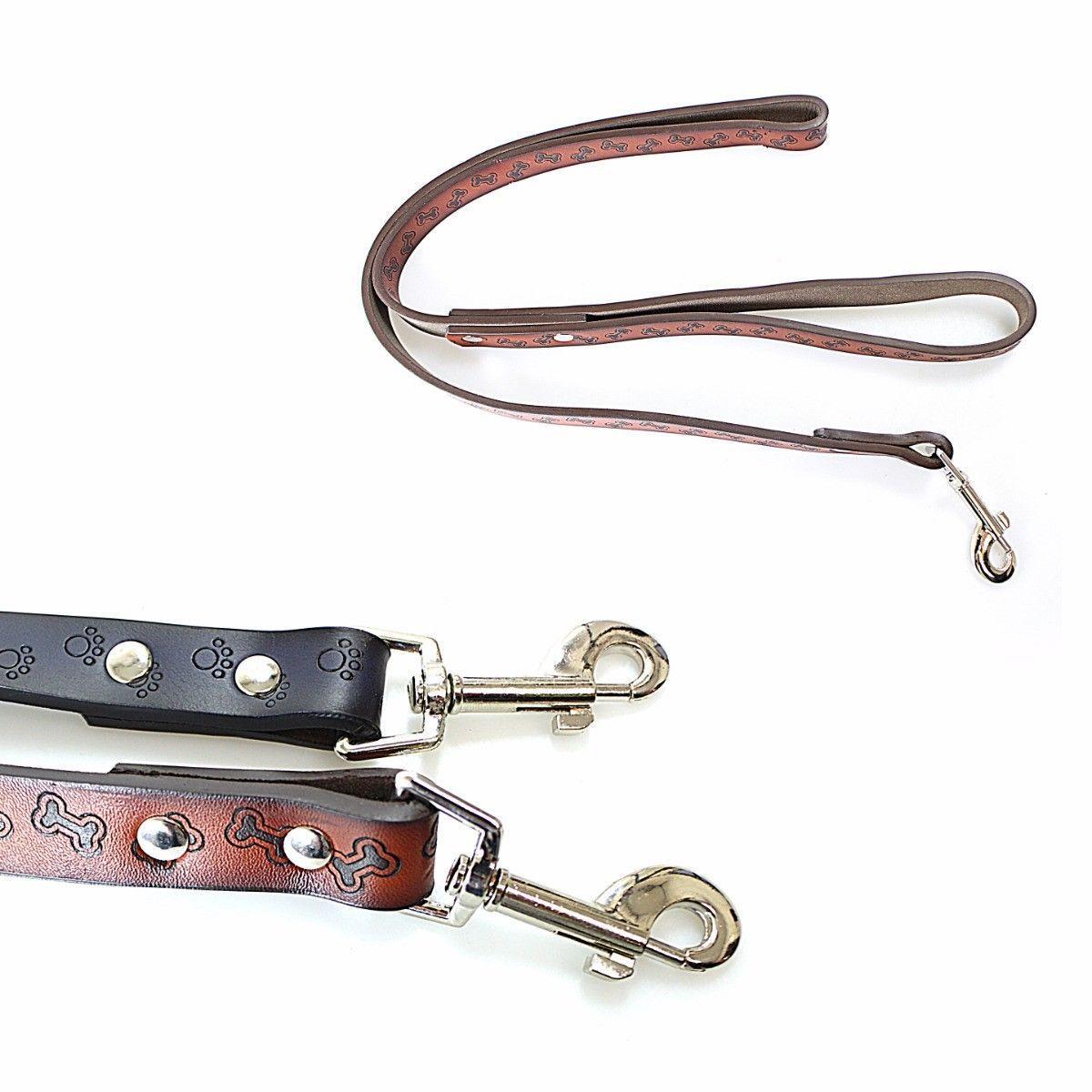 Durable Printed Leather Look Rubber Dog Lead/Leash With Strong Grip Approx 85cm   4621 (Parcel Rate)