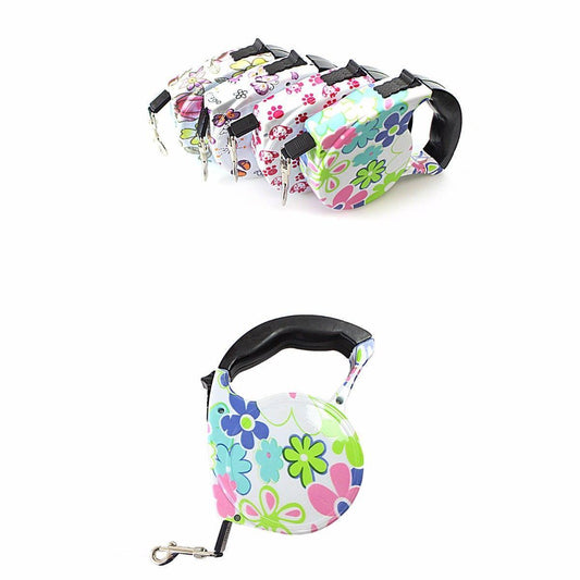 Quality Designer Windup Retractable Dog Lead With Comfort Grip 16.5 cm / 5 m 0053 (Parcel Rate)
