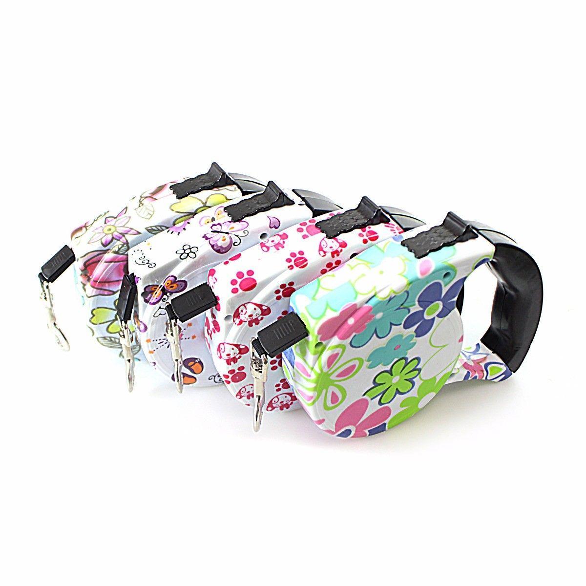 Quality Designer Windup Retractable Dog Lead With Comfort Grip 16.5 cm / 5 m 0053 (Parcel Rate)