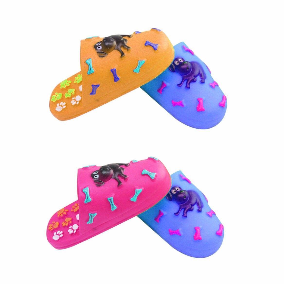 Squeaky Soft Pet Rubber Dog Slipper Training Chew Fetch Play Teething Toy 4265 (Parcel Rate)