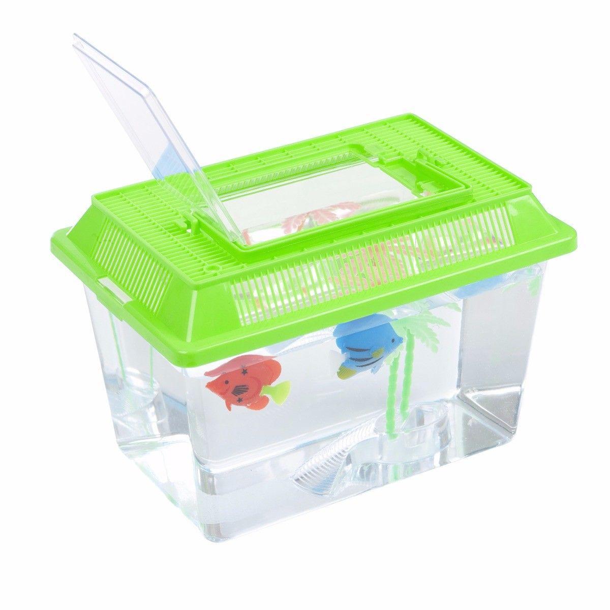 PlasStarter Aquarium Fish Tank Goldfish Carry Handle Lid 26.5cm x 13cm 0092 (Parcel Rate)