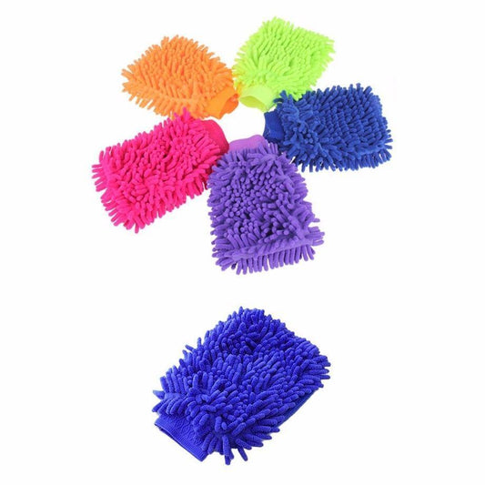 Car Valeting Polishing Cleaning Microfiber Washing Mitt Glove Cloth Noodle 22cm 2046 (Parcel Rate)