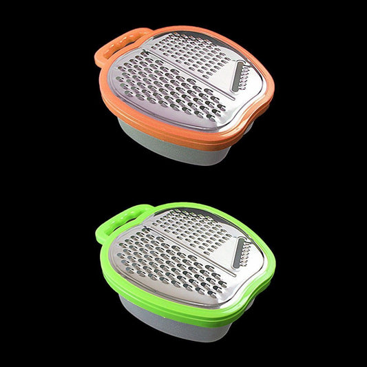 Multi Function Grater With Attached Container Ideal Food Prep Tool In 2 Colours Kitchen 0419 (Parcel Rate)