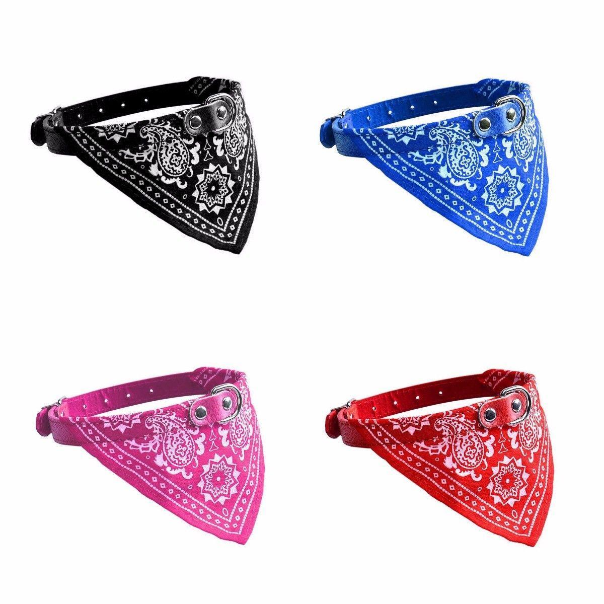 Assorted Colour Bandana Style Dog Collar Leash 42cm Pets 0034 (Parcel Rate)