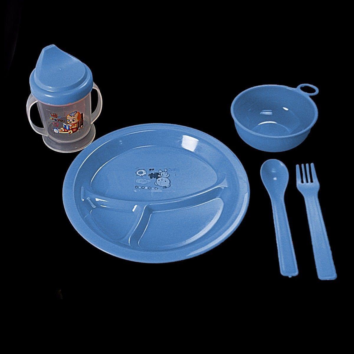 Baby Feeding Set Plate, Bowl, Lidded Tumbler & Cutlery Home 1541 (Parcel Rate)