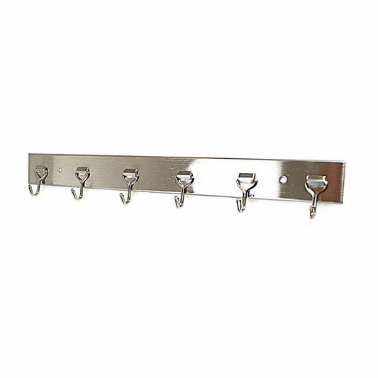 6 Rack Multi Use Hooks Hallway Hanger Coat Handbag Umbrella Hooks 36cm 3252 (Parcel Rate)