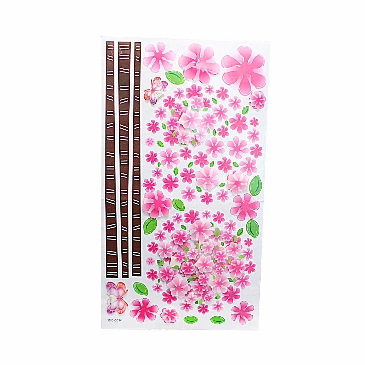 Room Décor Large Wall Stickers Flower Fence Design Assorted Designs 3929 (Parcel Rate)