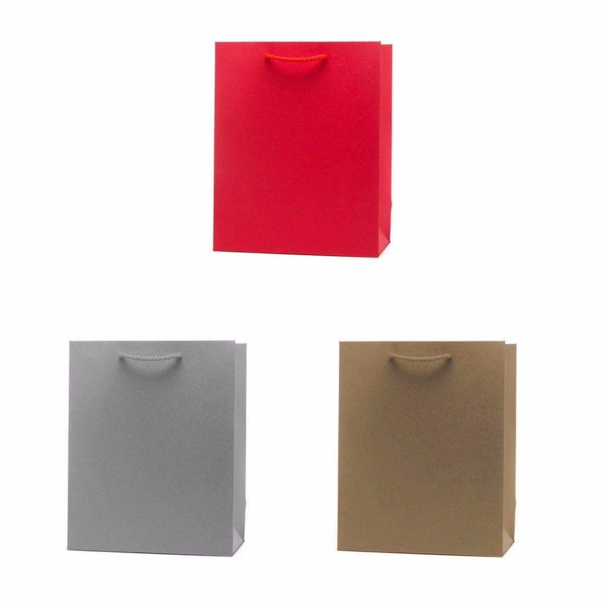 High Quality Novelty Christmas Gift Bags In Red Grey Gold 23cm x 18cm 3942 (Parcel Rate)