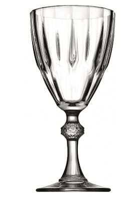 6 Piece Set Diamond Wine Glass GB 44757 (Parcel Rate)