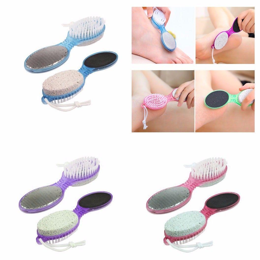 4 Step Pedicure Paddle, Buff, File, Cleanse and Scrub In Assorted Colours   3467 (Large Letter Rate)