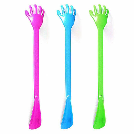 Assorted Colour Plastic Back Scratcher And Shoe Horn 50cm Home 4358 (Parcel Rate)