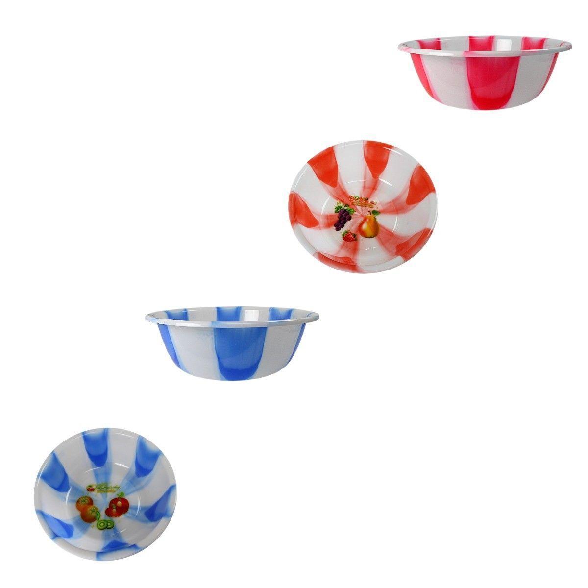 Tie Dye Print Plastic Kitchen Bowls Bowls Medium 32 cm Assorted Colours 3065 (Parcel Rate)