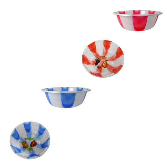 Tie Dye Print Plastic Kitchen Bowls Bowls Medium 32 cm Assorted Colours 3065 (Parcel Rate)