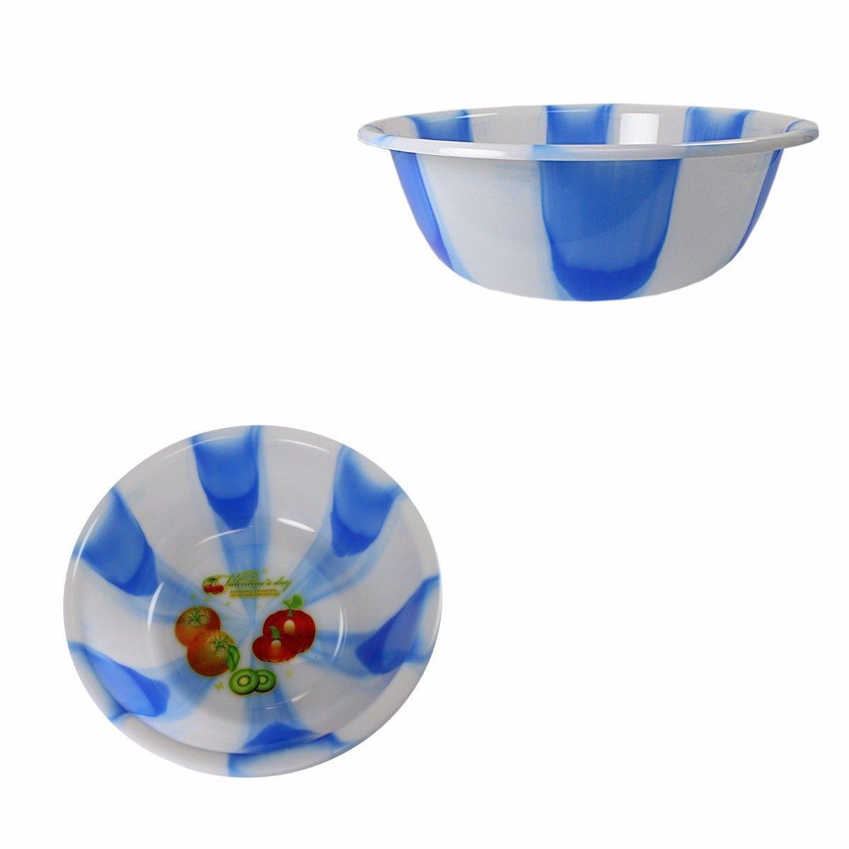 Tie Dye Print Plastic Kitchen Bowls Bowls Medium 32 cm Assorted Colours 3065 (Parcel Rate)