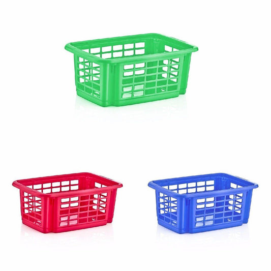 Plastic Basket Stacker, Kitchen Stacker Basket In Assorted Colours 41cm x15cm   5507 (Parcel Rate)