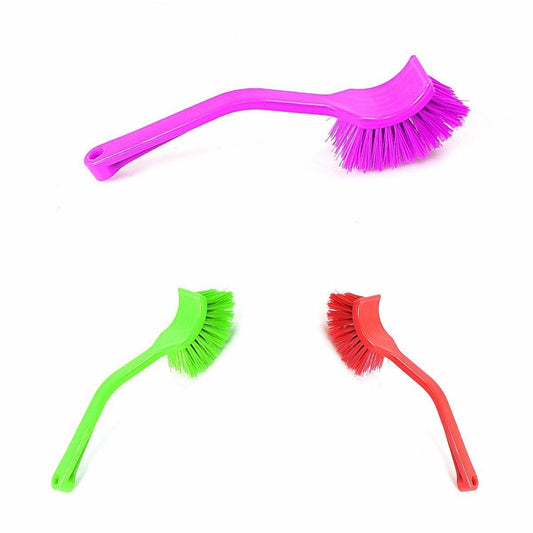 Plastic Dish Scrubber Brush High Quality Bristle Scrubber 19cm  4028 (Parcel Rate)
