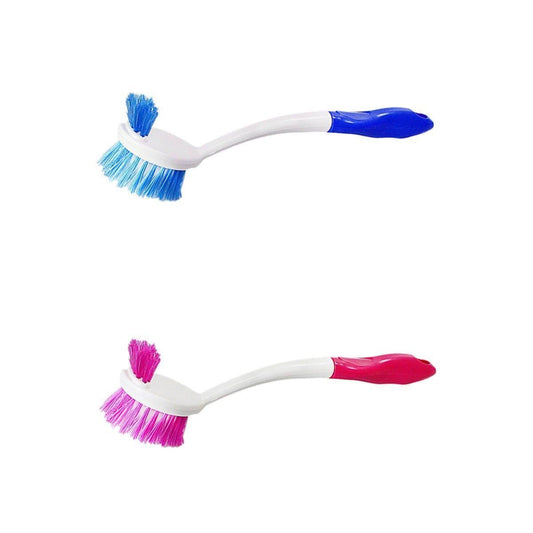 Plastic Assorted Colour Square Brush Head Double Sided Bristles 28cm  4025 (Parcel Rate)