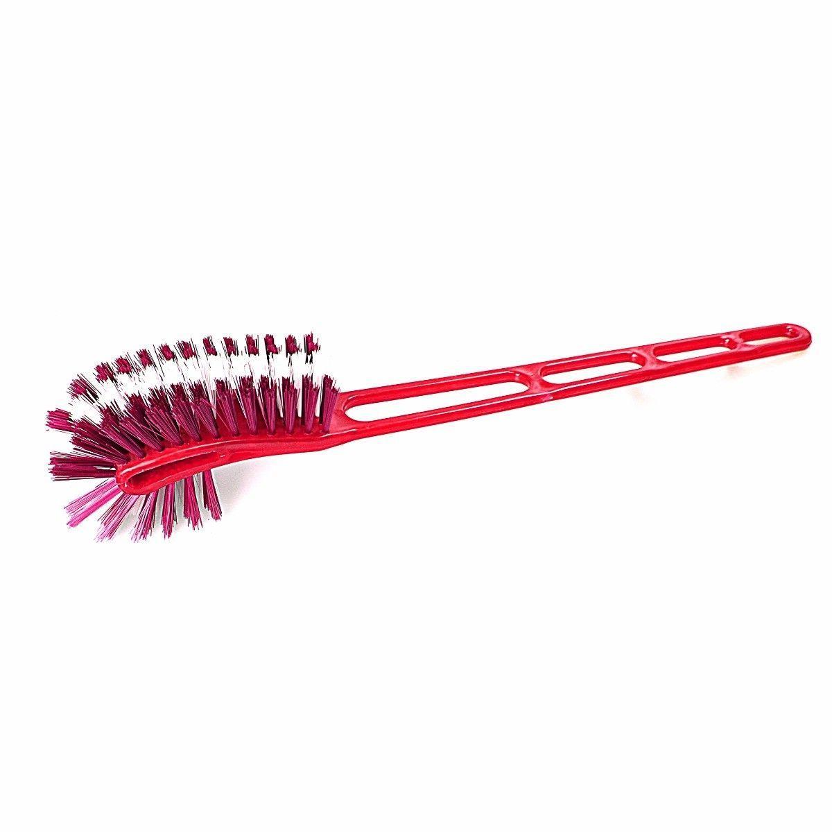 Plastic Toilet Brush With Long Handle Assorted Colours High Quality Bristles  4368 (Parcel Rate)