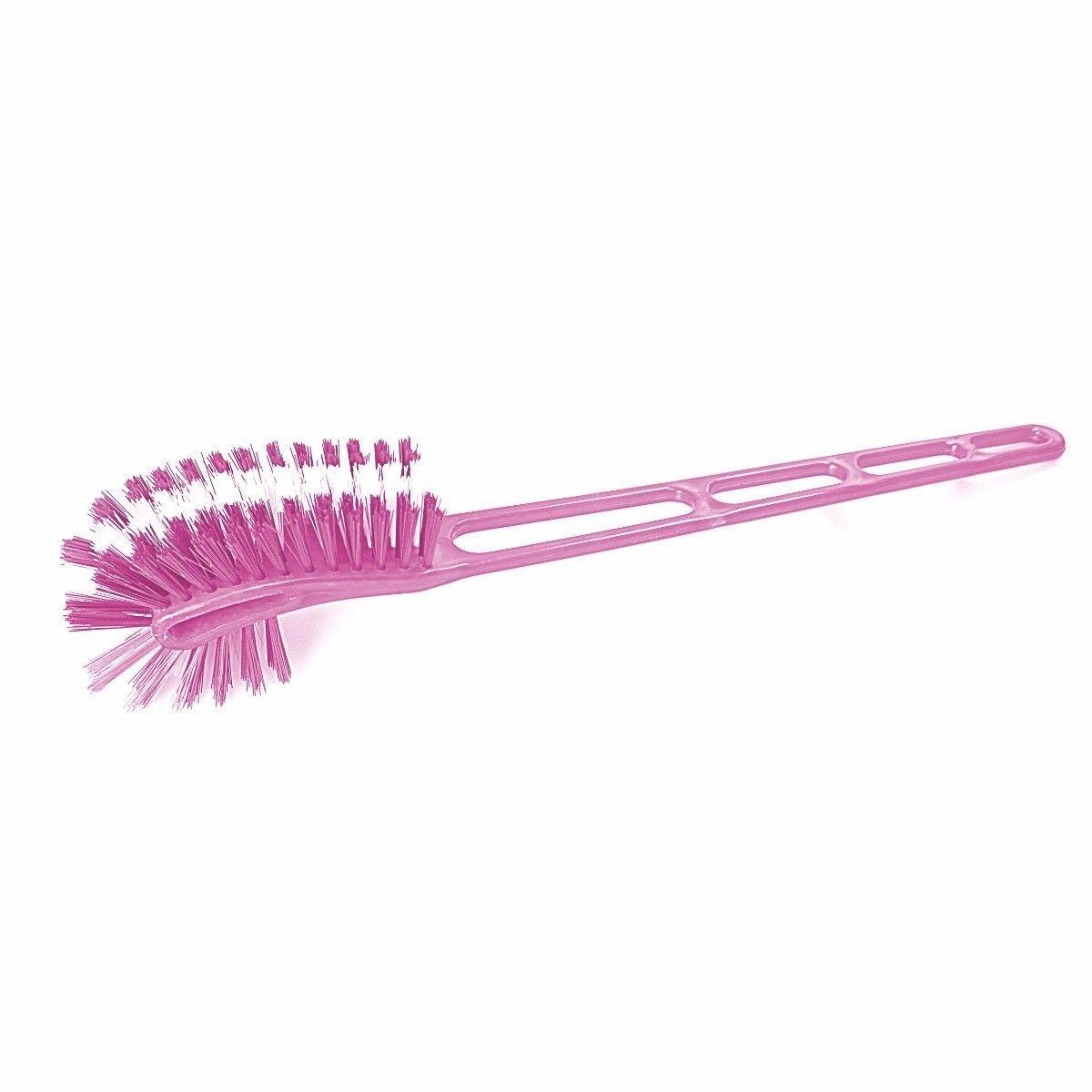 Plastic Toilet Brush With Long Handle Assorted Colours High Quality Bristles  4368 (Parcel Rate)
