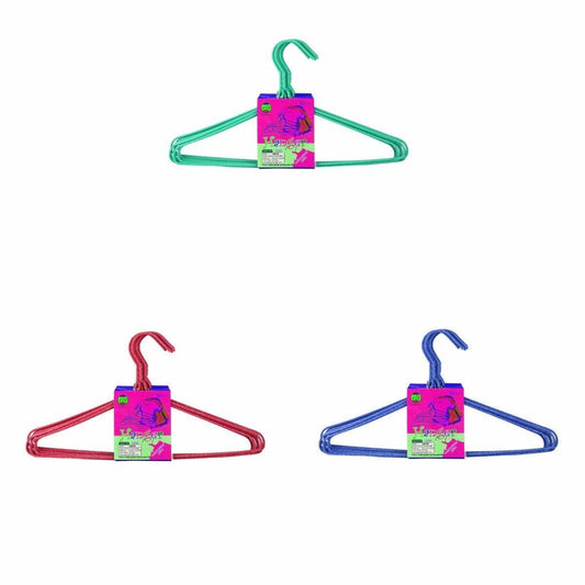10 Pack Yameiou Assorted Colour Hangers, Plastic Hangers 39cm  2581 (Parcel Rate)